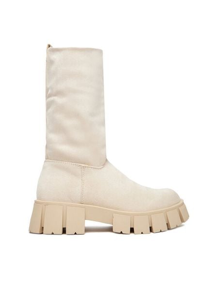 DeeZee Botki 9019Y-1 Beżowy. Brązowe botki damskie DeeZee, z materiału, bez obcasa, na płaskiej podeszwie, bez zapięcia. Za 249.99 zł.