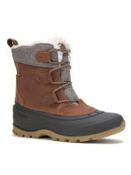 Kamik Skórzane kozaki zimowe "Snowgemlo" w kolorze brązowym rozmiar: 40. Brązowe kozaki damskie Kamik, z materiału, z okrągłym noskiem, bez obcasa. Za 330.67 zł.
