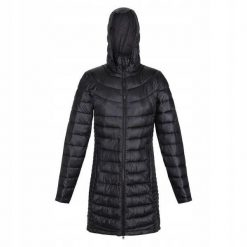 Płaszcz turystyczny przejściowy damski Andel III Regatta pikowany. Czarne płaszcze damskie Regatta, l, bez wzorów, z puchu, sportowe. W wyprzedaży za 332.40 zł.
