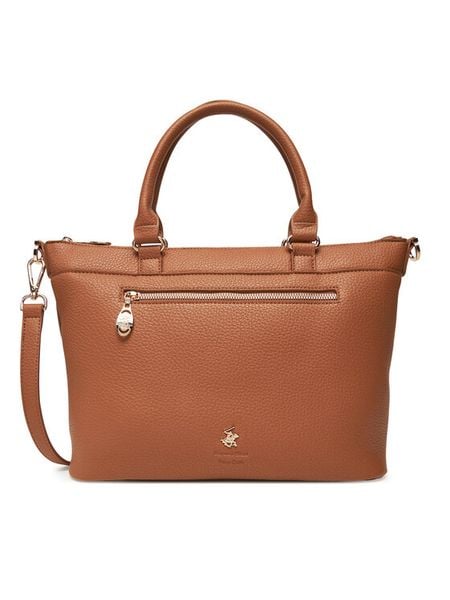 Beverly Hills Polo Club Torebka CEO-BHPC-C-006-08 Brązowy. Brązowe torebki klasyczne damskie Beverly Hills Polo Club, bez wzorów, z materiału, bez dodatków. Za 229.99 zł.