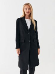 Boss Płaszcz wełniany Catara 50501019 Czarny Slim Fit. Czarne płaszcze damskie Boss, na zimę, bez wzorów, z wełny. Za 2,389.00 zł.