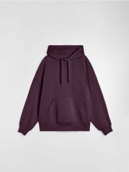 Bluza z kapturem comfort fit z domieszką bawełny - fioletowy. Fioletowe bluzy z kapturem męskie Sinsay, l, z bawełny. Za 39.99 zł.