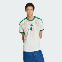 Koszulka podstawowa Algieria 26. Białe t-shirty sportowe męskie Adidas, bez ramiączek, do piłki nożnej, climacool (adidas). Za 439.00 zł.