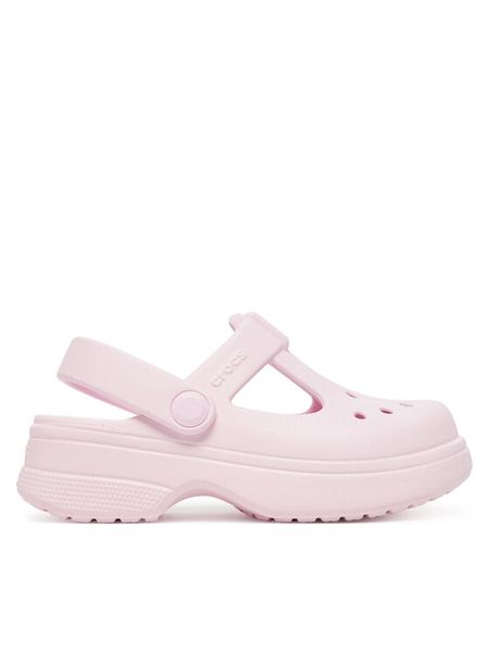 Crocs Sandały Classic Mary Jane Clog K 210615 Różowy. Czerwone sandały dziewczęce Crocs, z tworzywa sztucznego, bez zapięcia. Za 229.99 zł.