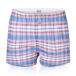 Męskie Bokserki Bawełniane - Pako Jeans - Kolorowa Kratka. Bokserki męskie Pako Jeans, bez wzorów, z bawełny. Za 33.00 zł.