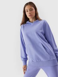 4F Bluza 4FAW23TSWSF0725 Niebieski Regular Fit. Niebieskie bluzy bez kaptura damskie 4f, s, z bawełny. Za 179.99 zł.