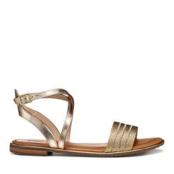 Sandały Geox. Żółte sandały damskie Geox, bez wzorów, bez obcasa, na płaskiej podeszwie. Za 399.99 zł.