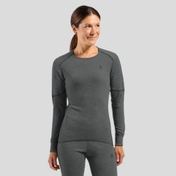 Koszulka termoaktywna z długim rękawem damska ODLO Active X-Warm. Szare bielizna termoaktywna damska Odlo, l, bez wzorów, z elastanu. Za 339.99 zł.