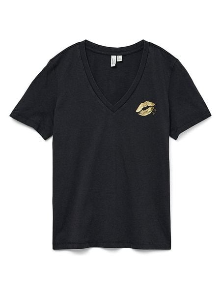 Vero Moda Koszulka w kolorze czarnym rozmiar: M. Czarne bluzki damskie Vero Moda, m, bez wzorów, z bawełny, bez kołnierzyka, bez ramiączek. Za 52.42 zł.