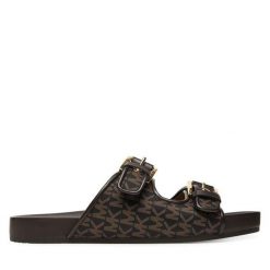 Klapki MICHAEL Michael Kors. Brązowe klapki damskie MICHAEL Michael Kors, bez wzorów, bez obcasa. Za 479.99 zł.