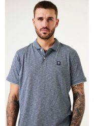 Garcia Koszulka polo w kolorze niebiesko-szarym rozmiar: S. Niebieskie koszulki polo męskie Garcia, s, z aplikacjami, z bawełny, bez ramiączek. Za 41.69 zł.
