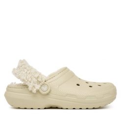 Klapki Crocs. Brązowe klapki damskie Crocs, bez wzorów, bez obcasa. Za 259.99 zł.
