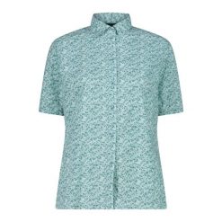 Koszula damska turystyczne CMP 33S5656. Niebieskie koszule damskie CMP, s, bez wzorów, sportowe, bez kołnierzyka, bez ramiączek. Za 276.00 zł.