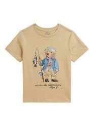Polo Ralph Lauren T-Shirt 322B20172001 Beżowy Regular Fit. Brązowe t-shirty chłopięce Polo Ralph Lauren, bez wzorów, z bawełny, bez ramiączek. Za 289.99 zł.