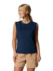 Columbia Top funkcyjny "Chill River Tank II" w kolorze granatowym rozmiar: S. Niebieskie topy damskie Columbia, s, bez wzorów, z materiału, bez kołnierzyka. Za 78.84 zł.