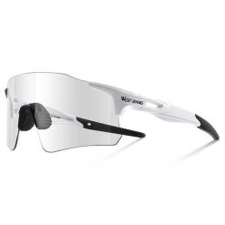 Lekkie okulary rowerowe fotochromowe z poliwęglanu. Białe okulary przeciwsłoneczne męskie WEST BIKING, z gumy. Za 151.96 zł.