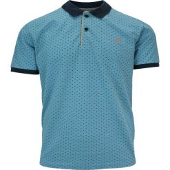 Koszulka POLO, Niebieska w Kropki, Krótki Rękaw, Męska, z Nadrukiem. Niebieskie koszulki polo męskie Porthal, l, bez wzorów, z bawełny, bez ramiączek. Za 145.00 zł.