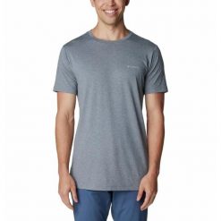 Koszulka Turystyczna Męska Columbia Tech Trail Graphic T-Shirt. Szare t-shirty męskie Columbia, m, bez wzorów, bez kołnierzyka. Za 174.99 zł.