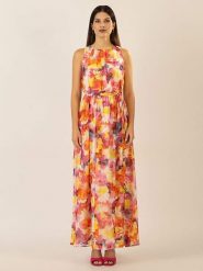 APART Sukienka w kolorze różowo-żółtym rozmiar: 40. Różowe sukienki damskie Apart, na co dzień, bez wzorów, z tkaniny, bez kołnierzyka, bez ramiączek, maxi, proste. Za 282.99 zł.