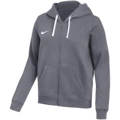 Bluza damska Nike Park 26 Fleece Full-Zip Hoodie. Szare bluzy sportowe damskie Nike, bez wzorów, z bawełny, bez ramiączek, bez kaptura. Za 192.99 zł.