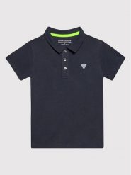 Guess Polo N2GP03 KAPY0 Granatowy Regular Fit. Niebieskie t-shirty chłopięce Guess, z aplikacjami, z bawełny, bez ramiączek. Za 69.99 zł.