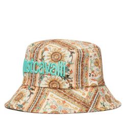 Kapelusz Just Cavalli. Brązowe kapelusze damskie Just Cavalli, bez wzorów. Za 260.99 zł.