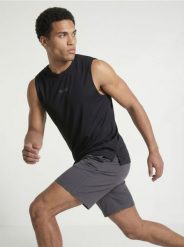 Sportowa koszulka bez rękawów SNSY PERFORMANCE - czarny. Czarne t-shirty sportowe męskie Sinsay, l, bez ramiączek. Za 25.99 zł.