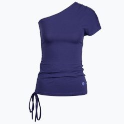 Koszulka do jogi Moonholi One Shoulder String na jedno ramię. Niebieskie bluzki damskie MOONHOLI, s, bez wzorów, bez ramiączek. Za 219.00 zł.