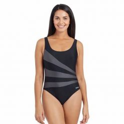 Damski jednoczęściowy kostium kąpielowy Zoggs Sandon Scoopback Ecolast. Czarne stroje jednoczęściowe damskie ZOGGS, xl, bez wzorów. Za 252.75 zł.