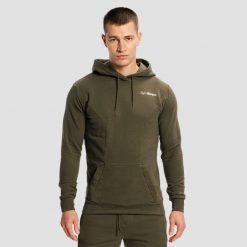 Bluza męska fitness z kapturem regular Espresso Limitless. Brązowe bluzy sportowe męskie GYMBEAM, bez wzorów, z bawełny, klasyczne, bez kołnierzyka, bez ramiączek. Za 114.90 zł.