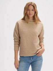 OPUS Bluza w kolorze beżowym rozmiar: 44. Brązowe bluzy bez kaptura damskie Opus, prążkowane. Za 131.74 zł.
