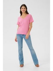 Kaffe Koszulka w kolorze jasnoróżowym rozmiar: S. Różowe t-shirty damskie Kaffe, s, bez wzorów, bez kołnierzyka. Za 61.46 zł.
