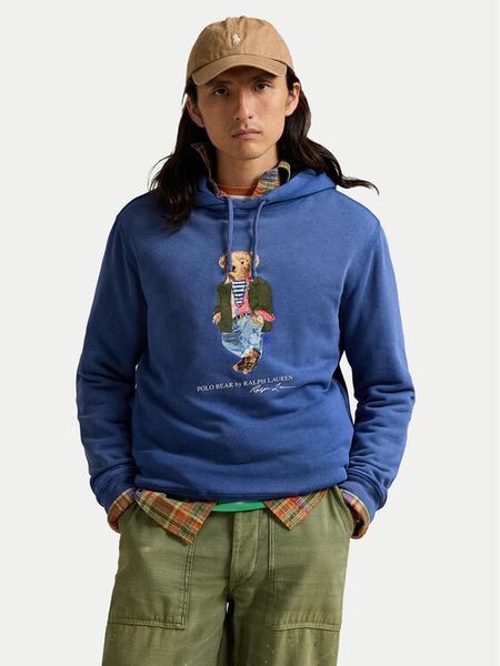 Polo Ralph Lauren Bluza 710958192001 Niebieski Regular Fit. Niebieskie bluzy bez kaptura męskie Polo Ralph Lauren, l, z bawełny. Za 609.99 zł.