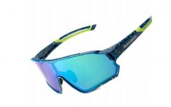 Okulary sportowe unisex Rockbros 14120009003 z polaryzacją. Niebieskie okulary przeciwsłoneczne męskie ROCKBROS, z materiału. Za 78.00 zł.