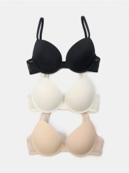 Biustonosz push-up 3 pack - wielobarwny. Biustonosze Sinsay, bez wzorów. Za 39.99 zł.