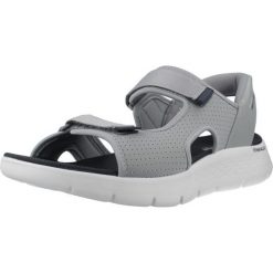 Sandały SKECHERS SLIP-INS GO WALK FLEX Szary. Szare sandały męskie Skechers, z tkaniny, bez zapięcia. Za 298.99 zł.