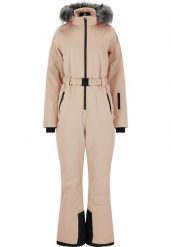 Damski kombinezon narciarski Whistler Courtney. Brązowe kombinezony damskie WHISTLER, bez wzorów, z materiału, eleganckie, bez kołnierzyka, bez ramiączek. Za 653.00 zł.