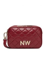Nine West Torebka CEO-Greenwich-Glam-LX7669 Bordowy. Czerwone listonoszki damskie Nine West, bez wzorów, z materiału, bez dodatków. Za 279.99 zł.