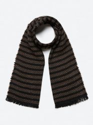Sisley Szal w kolorze czarno-brązowym rozmiar: onesize. Brązowe szaliki dziecięce SISLEY, z materiału, bez ramiączek. Za 52.42 zł.