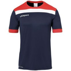 Koszulka sportowa męska Uhlsport Offense 23. Czerwone t-shirty sportowe męskie UHLSPORT, m, z poliesteru, bez ramiączek, do piłki nożnej. Za 127.50 zł.