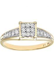 Revoni Złoty pierścionek z diamentami rozmiar: 48. Żółte pierścionki damskie Revoni, z diamentem, złote. Za 2,028.22 zł.