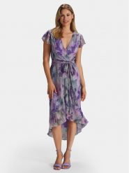 Swing Sukienka letnia 5AG14300 Fioletowy Regular Fit. Fioletowe sukienki damskie Swing, na lato, bez wzorów, z syntetyku, bez kołnierzyka, bez ramiączek. Za 869.99 zł.