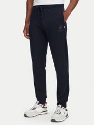 Beverly Hills Polo Club Spodnie dresowe M6340B Granatowy Regular Fit. Niebieskie spodnie dresowe męskie Beverly Hills Polo Club, bez wzorów, z bawełny. Za 220.99 zł.