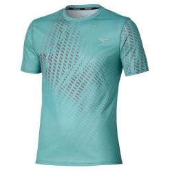 Koszulka do biegania męska Mizuno Core Graphic Tee. Niebieskie t-shirty sportowe męskie Mizuno, m, bez ramiączek, do biegania. Za 169.99 zł.