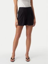 Vero Moda Szorty materiałowe Jesmilo 10279694 Czarny Regular Fit. Czarne szorty damskie Vero Moda, bez wzorów, ze lnu. Za 79.99 zł.