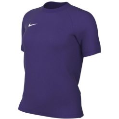 Koszulka damska Nike Dri-Fit Park VIII. Fioletowe t-shirty damskie Nike, bez wzorów, z materiału, bez kołnierzyka. Za 66.99 zł.