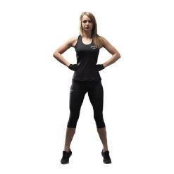 Damski tank top Dorawon. Czarne topy damskie DORAWON, bez wzorów, bez ramiączek. Za 350.00 zł.