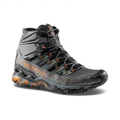 Buty trekkingowe męskie La Sportiva La Ultra Raptor Ii Mid Gtx. Szare buty trekkingowe męskie La Sportiva, z materiału, bez zapięcia, trekkingowe. Za 1,018.00 zł.