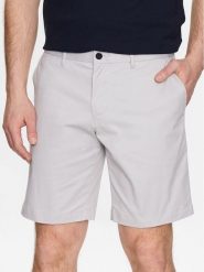 Tommy Hilfiger Szorty materiałowe Brooklyn 1985 MW0MW23563 Szary Regular Fit. Szare szorty męskie Tommy Hilfiger, bez wzorów, z bawełny. Za 199.99 zł.