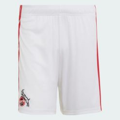 Spodenki podstawowe 1. FC KOELN 26/27. Białe szorty męskie Adidas, z materiału, bez kołnierzyka. Za 199.00 zł.